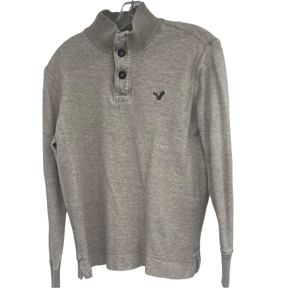 American Eagle Outfitters Quarter Button Cotton Pullover Size Medium